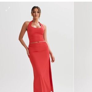 Meshki Marie Halter top - red size small